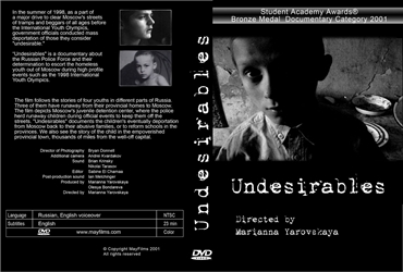 Also by the director: UNDESIRABLES 23 min (1999 Student Academy Award) 